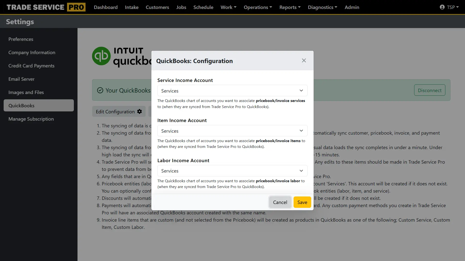 Pricebook income account configuration