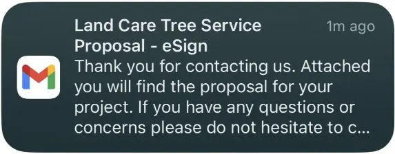 image of a new email notification on a phone